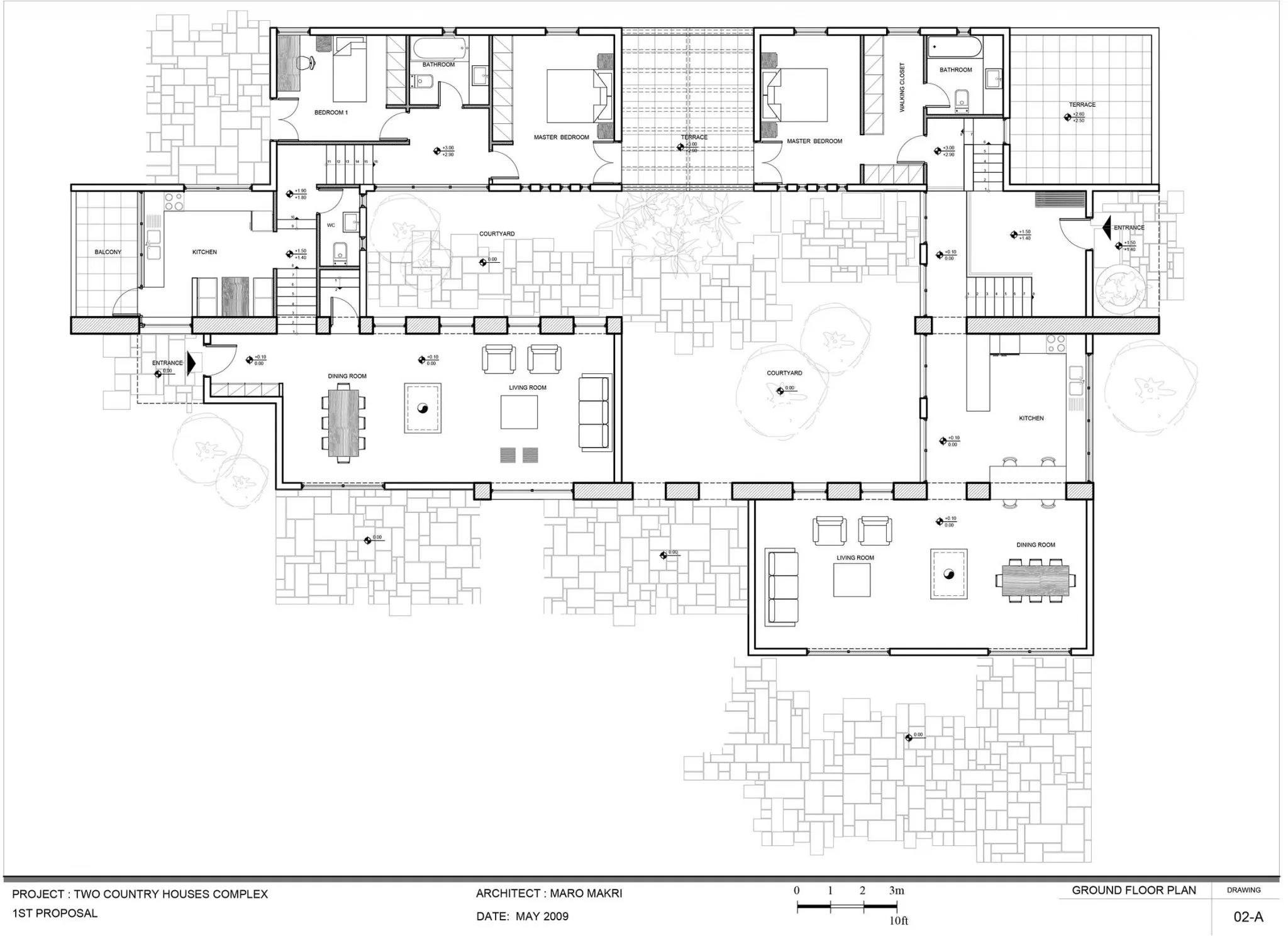 Two country houses complex